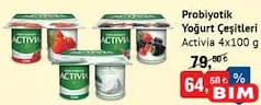 ACTİVİA PROBİYOTİK YOĞURT ÇEŞİTLERİ 4X100 G